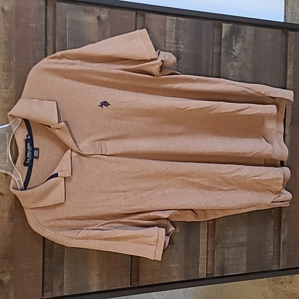 U.S Polo Assn. Tan Polo Shirt with Embroidered Logo